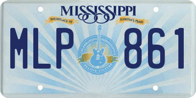 MS license plate MLP861