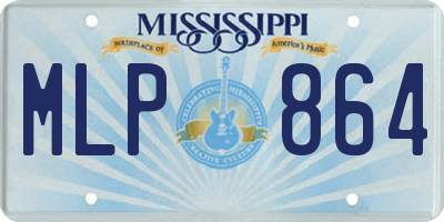 MS license plate MLP864