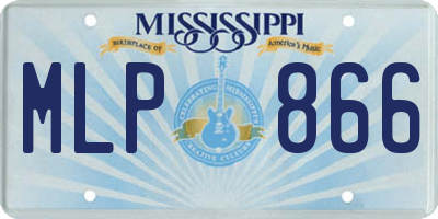 MS license plate MLP866