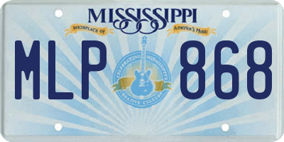 MS license plate MLP868