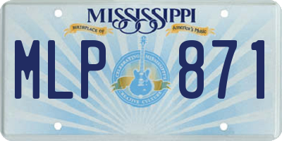 MS license plate MLP871