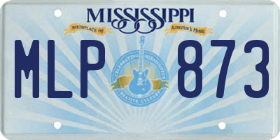 MS license plate MLP873