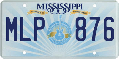 MS license plate MLP876