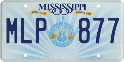 MS license plate MLP877