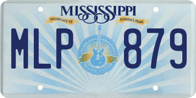 MS license plate MLP879