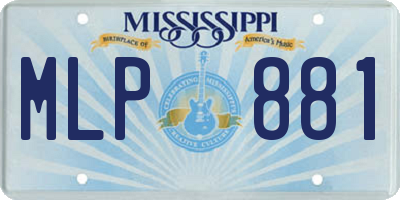 MS license plate MLP881