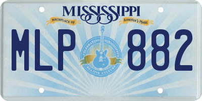 MS license plate MLP882