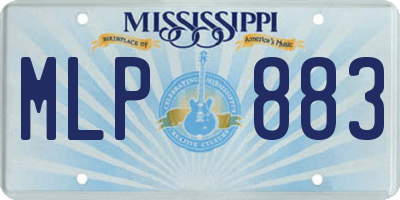 MS license plate MLP883