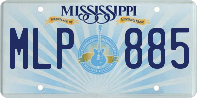 MS license plate MLP885