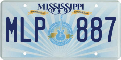 MS license plate MLP887