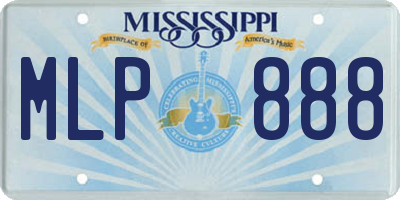 MS license plate MLP888