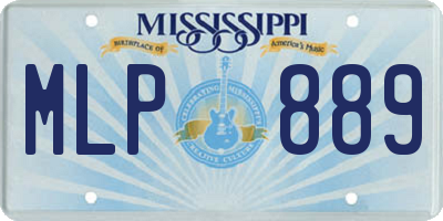 MS license plate MLP889