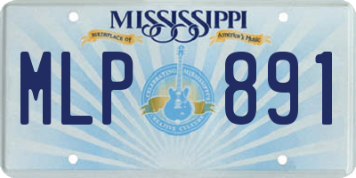 MS license plate MLP891