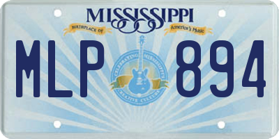MS license plate MLP894