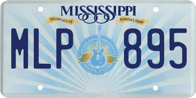 MS license plate MLP895