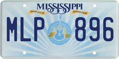MS license plate MLP896