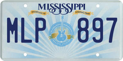 MS license plate MLP897