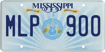 MS license plate MLP900
