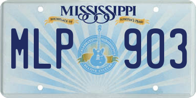 MS license plate MLP903