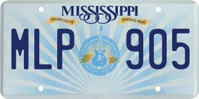 MS license plate MLP905