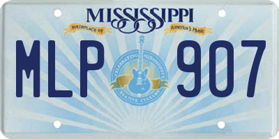 MS license plate MLP907