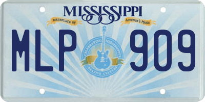 MS license plate MLP909
