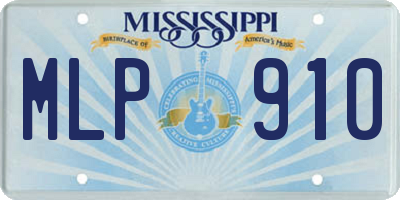 MS license plate MLP910
