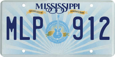 MS license plate MLP912