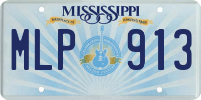 MS license plate MLP913