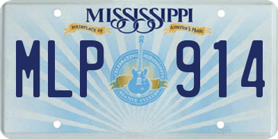 MS license plate MLP914