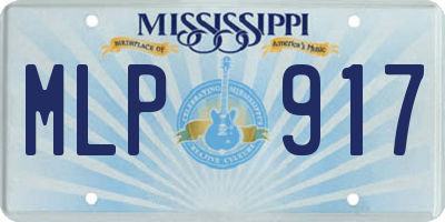 MS license plate MLP917