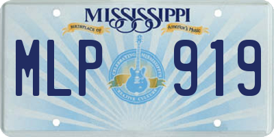 MS license plate MLP919