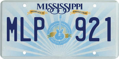 MS license plate MLP921