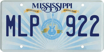 MS license plate MLP922