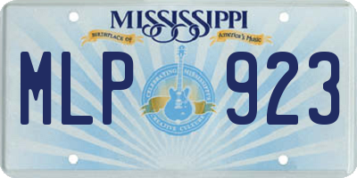 MS license plate MLP923