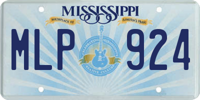 MS license plate MLP924