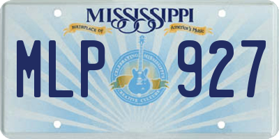 MS license plate MLP927