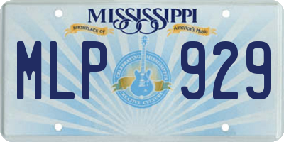 MS license plate MLP929
