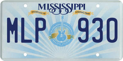 MS license plate MLP930
