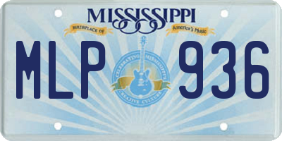 MS license plate MLP936