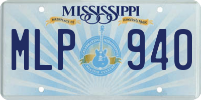 MS license plate MLP940