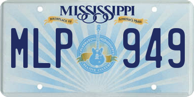 MS license plate MLP949