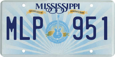 MS license plate MLP951