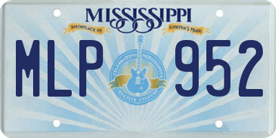 MS license plate MLP952