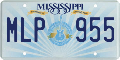 MS license plate MLP955
