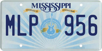 MS license plate MLP956
