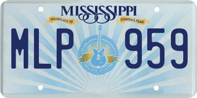 MS license plate MLP959