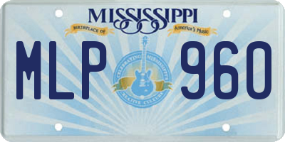 MS license plate MLP960