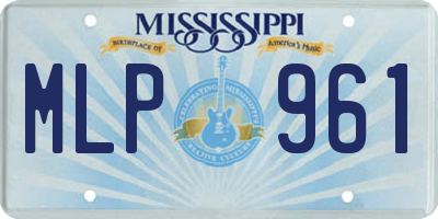 MS license plate MLP961