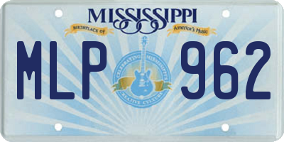 MS license plate MLP962